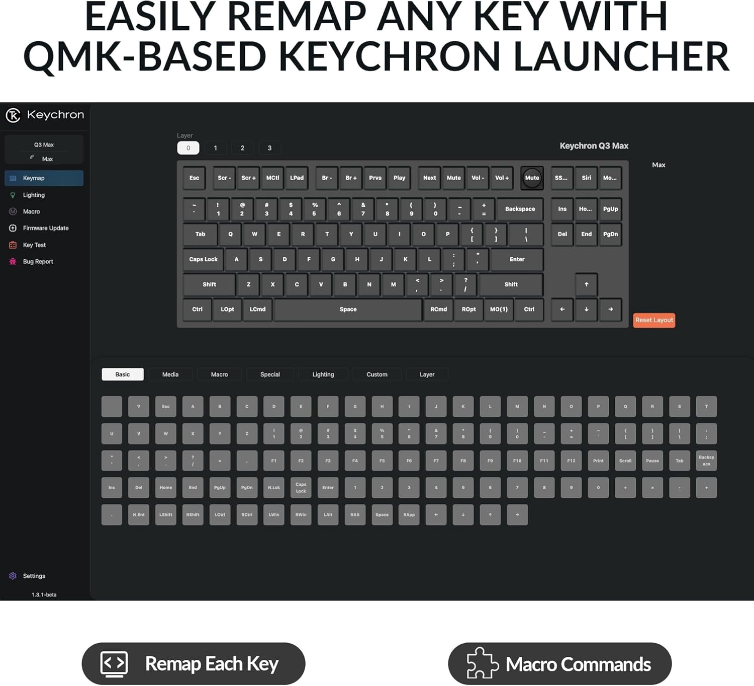 Keychron Q3 Max Wireless Custom Mechanical Keyboard, Full Aluminum 2.4 GHz Bluetooth QMK TKL Layout RGB with Hot-swappable Gateron Brown Switch Compatible with Mac Windows Linux