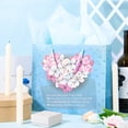 thumbnail image 3 of 11.8 x 10.4 Inch Floral Paper Gift Bags Spring Party Bags with Handles Tissue Rectangle Printed Light Blue Heart Flower Shopping Wrap Storage Paper, 3 of 5