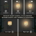 thumbnail image 3 of Yayeee LED Night Lights with Motion Detectors Auto Dusk to Dawn Light Sensors, 2 Pack, Beige Clover Pattern, 3 of 7