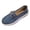 Blue, variant on Brown Womens Casual Spring Low Cut Flat Shoes Round Toe Metal Decoration Vintage Wearable Flock