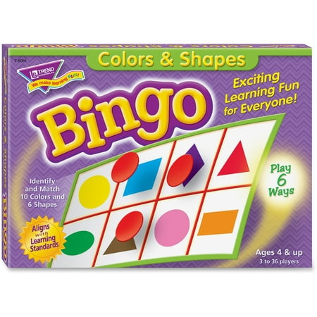 Trend, TEPT6061, Colors and Shapes Learner's Bingo Game, 1 (25 Best Nes Games)
