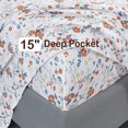 thumbnail image 4 of Twin Size Sheet Set Paisley Printed Bed Sheets for Single Bed Piece Microfiber Fitted Sheet with ” Deep Pocket & Straps Patterned Bedding Sheets & Pillowcase Set, 4 of 8