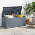 thumbnail image 2 of Outsunny Coffre de Terrasse en Résine de 180 Gallons, Coffre de Rangement Extérieur Verrouillable, 2 of 10
