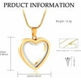 thumbnail image 2 of Glass Cremation Jewelry Necklace for Ashes Heart Urn Necklace for Ashes Stainless Steel Memorial for Ashes Keepsake Urn Pendant, 2 of 7