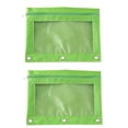 thumbnail image 1 of Estuche para lápices FloreceBien con 3 anillas, estuche con cremallera, estuche adhesivo para cosméticos, estuche para bolígrafos con 3 agujeros, color verde fruta, 1 of 5
