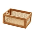 thumbnail image 5 of Wood Storage Basket Home Organization Decor Durable Retro Fittings Desktop Frame Case Drawer Storage Box for Toys Books Bedroom Snack Sundry 45cmx30cmx20cm, 5 of 8