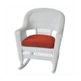 thumbnail image 2 of Pemberly Row Rocker Wicker Chair in White with Red Cushion (Set of 2), 2 of 2