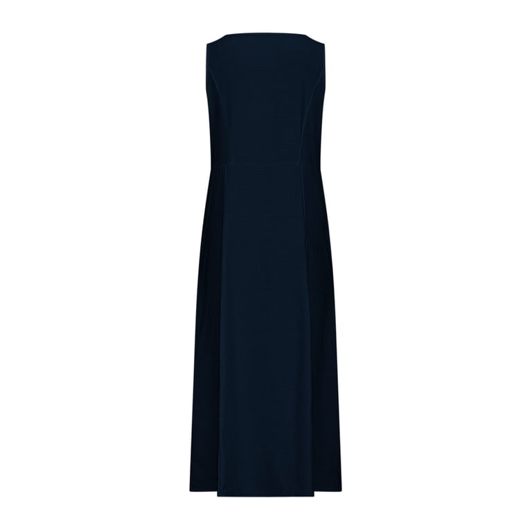 ladies petite maxi dresses Womens Sleeveless Dresses, Clothing Cagogo Summer Baggy Flowy Cotton