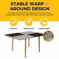 thumbnail image 4 of Black Striped Table Cloths for 4 Foot Rectangle Tables, Farmhouse Stripes Modern Abstract Art Patio Waterproof Elastic Fitted Tablecloths, Washable Rectangular Table Cover for Camping, 4 of 8
