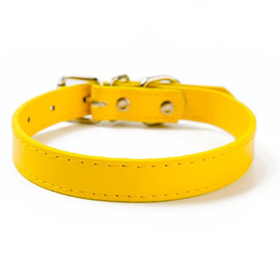 Soft Padded Round Puppy Collar, Handmade Genuine Leather Collar for Dog Small Large