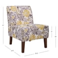 thumbnail image 7 of Linon Lily Bridey Wood Upholstered Accent Chair in Gray, 7 of 7
