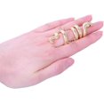 thumbnail image 2 of MIUNIKO Women Retro Gothic Punk Rock Charm Snake Double Rings Finger Jewelry Accessories, 2 of 2