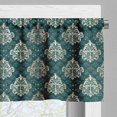 thumbnail image 3 of Ambesonne Damask Window Valance, French Rococo Motifs, 54" X 18", Dark Teal Eggshell, 3 of 5