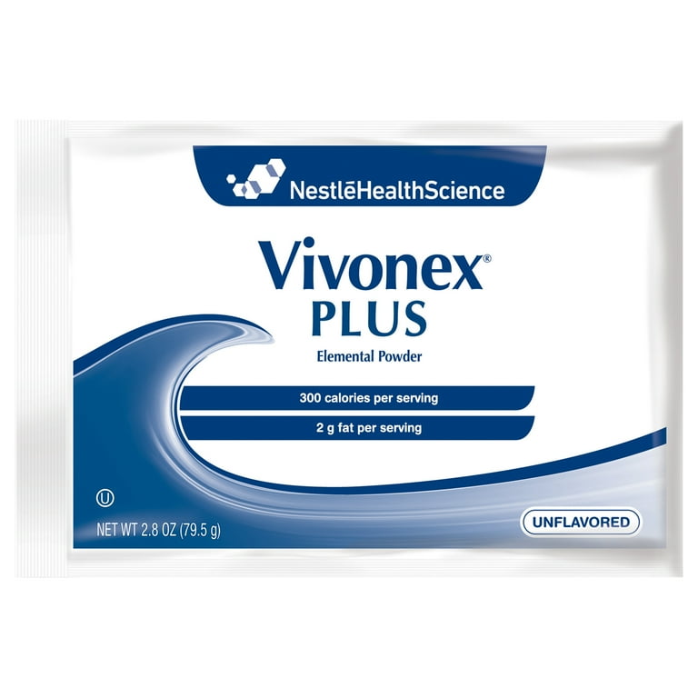 Vivonex Plus Unflavored High Nitrogen Diet Powder Packets, 2.8 Oz