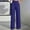 Blue plus size wide leg trousers with pockets a1, variant on Women's Plus Size Wide Leg High Waisted Trousers with Pockets Solid Elegant Office Long Pants Dressy Work Trousers Casual Chic Beachwear Clothes, Yellow 2XL