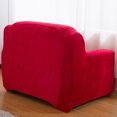thumbnail image 6 of Dowbom Velvet Sofa Slipcover,Elastic Furniture Protector for 3 Cushion Couch Thicken Universal Non-slip Couch Cover High Stretch Sofa Cover for Living Room-1 Seater-red, 6 of 9
