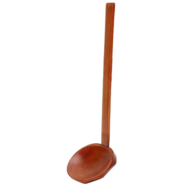 Cuchara de Madera ANGGREK Larga Para Sopa Casera 7,5 x 21 cm