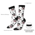 thumbnail image 4 of Daiia Pirate Puppy Print Crew Socks – Soft Breathable Long Socks for Men & Women, Moisture-Wicking & Comfortable Daily Wear Socks, One-Size Fits Most (US 5-11), 4 of 6