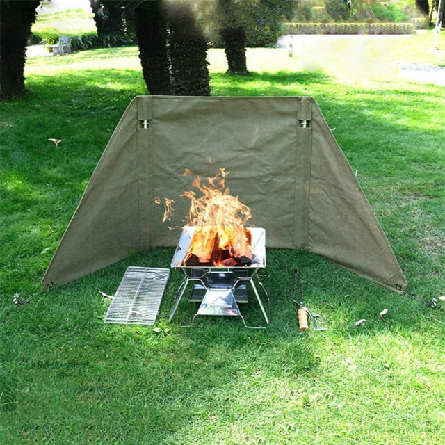 Tignapoo Versatile Outdoor Windbreak Canopy - Random Color, Ideal for Camping, Hiking, BBQs, and More, Durable Fabric with Easy Setup, Includes Ropes, Support Rods, and Stakes. Size: 160x60 cm.
