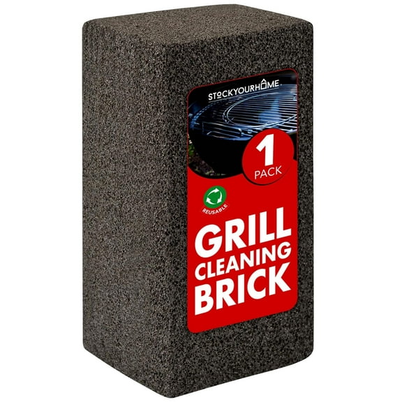 Grill Cleaning Brick, Griddle Block Cleaner, Heavy Duty Pumice Stone for BBQ Flat Top, Scrubbing Tools/ Bricks, Stock Your Home (1 Pack)