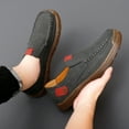 thumbnail image 5 of Mens Casual Non-slip Loafers Outdoor Lightweight Walking Shoes Leather Comfortable Work Shoes Driving Shoes Gray 10.5 US, 5 of 7