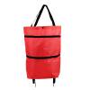 Bolsas de comestibles con ruedas Oxford de fácil instalación para viaje de campamento (rojo)
