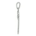 thumbnail image 2 of Sterling Silver Rhodium-Plated CZ Key Pendant QC9480, 2 of 4