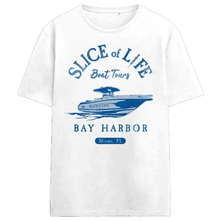 Dexter Slice Of Life Boat Tours Adult White Crew Neck Short Sleeve
