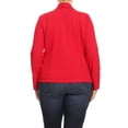 thumbnail image 4 of Women's Plus Size Long Sleeve Open Front Blazer for Office and Casual Wear, 4 of 6
