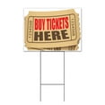 thumbnail image 1 of Buy Tickets Here (18" x 24") Yard Sign, Includes Metal Step Stake, 1 of 6