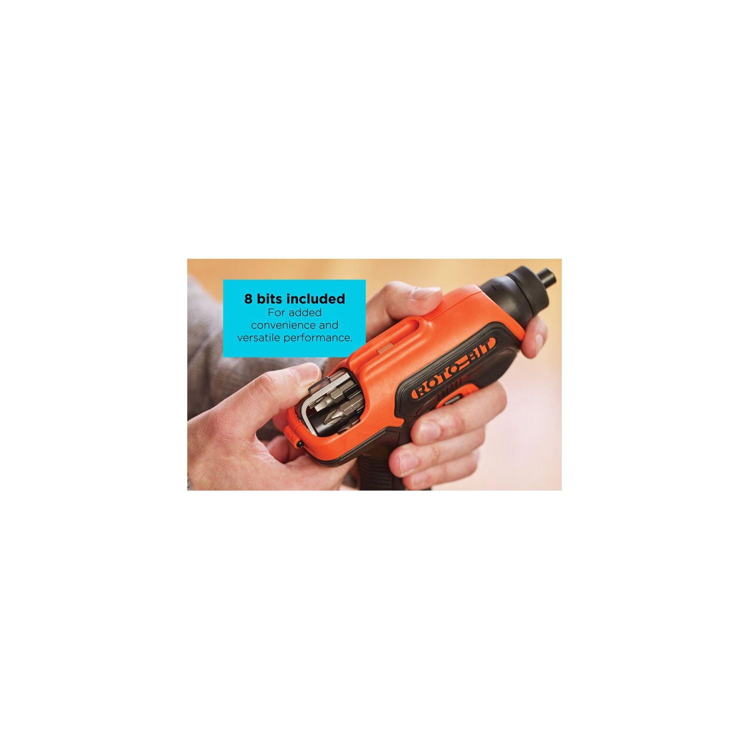 Tournevis sans fil 4V MAX* avec rangement des embouts Black + Decker