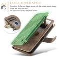 thumbnail image 4 of CaseMe Case for iPhone 15 Wallet Case for Women Men, Fashion Durable PU Leather Magnetic Flip Lanyard Strap Wristlet Zipper Card Holder Wallet Phone Case for iPhone 15 6.1-inch,Brown,For iPhone 15, 4 of 8