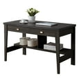 thumbnail image 4 of CorLiving Folio Modern Dark Brown Engineered Wood 47" Long Desk with Drawers and Shelves, Ideal Home Office Desk, Vanity Desk, or Study Table - Perfect Writing Desk for PC Setup, Study, and Storage, 4 of 6