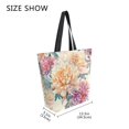 thumbnail image 4 of Large Canvas Bag 13.5x5.1x15 Inch Canvas Bag Shopping Canvas Bag Suitable For Outing Shopping Travel Out Of Large Capacity Storage Yellow Chrysanthemums, 4 of 9