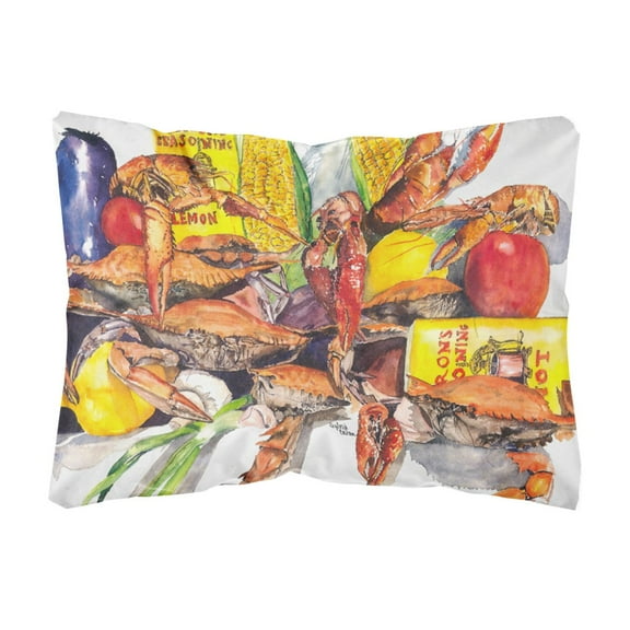 Carolines Treasures 1016PW1216 Verons and Crabs Decorative Canvas Fabric Pillow, 12H x16W, multicolor