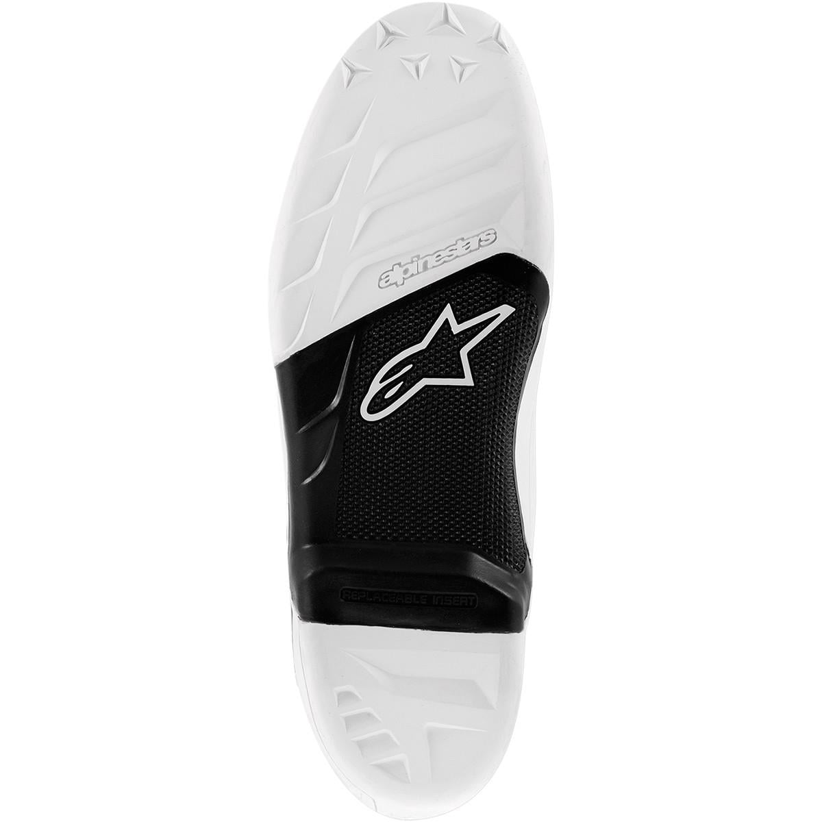 Black/White 10 Alpinestars Tech 7 Soles Mens Off-Road Motorcycle Boot Accessories 
