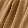 thumbnail image 5 of UVEASISHA Women Drawstring Pants Cotton Linen Summer Pants Striped Wide Leg Vacation Pants Lightweight Casual Beach Pants with Pockets Khaki XXL, 5 of 10
