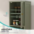 thumbnail image 4 of 2PCS Bathroom Storage Cabinets 64" Tall Narrow Wooden Cabinets Set of 2 with Doors Shelves Drawer Green, 4 of 7