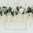 thumbnail image 2 of Wironlst 12Pcs Velvet Christmas Bows Large Vintage Velvet Bows for Christmas Tree, Garland Staircase Wreaths Holiday Xmas Decorations (Cream), 2 of 11