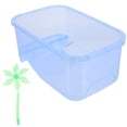thumbnail image 1 of 1 Set Reptile Feeding Box Plastic Pet Tortoise Tank Tortoise Breeding Case, 1 of 9