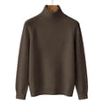 thumbnail image 3 of cocolona Solid Color Mock Neck Sweaters for Women Raglan Sleeve Basic Knit Sweater Fall Winter Warm Layer Sweater, 3 of 5