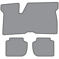 thumbnail image 1 of 1974-1978 Cadillac Eldorado 1pc Frt & 2pc Rrs Floor Mat (FM60 FM60R) 1251 Almond Cutpile with Logo #292 Cadillac Crest With V And Word in 1842 Royal / Blue Thread, 1 of 4