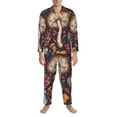 thumbnail image 4 of Kll Forest Wild Mushroom Sleepwear Mens Flannel Pajamas,Long Cotton Pj Set, 4 of 9