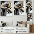 thumbnail image 4 of Designart Grey Gold Flower Bouquet VI Canvas Wall Art, 4 of 5