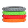 thumbnail image 2 of 4 pulseras de silicona para mordedores de bebé, refrigerables, resistentes al calor, para aliviar las encías., 2 of 14