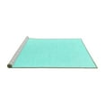 thumbnail image 2 of Ahgly Company Machine Washable Indoor Rectangle Oriental Turquoise Blue Industrial Area Rugs, 6' x 9', 2 of 4