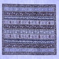 thumbnail image 1 of Ahgly Company Machine Washable Indoor Square Abstract Blue Modern Area Rugs, 7' Square, 1 of 4