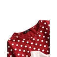 thumbnail image 4 of Qiylii Girls Princess Dress, Polka Dots Printed Long Sleeve Splicing Dresses, 4 of 8