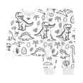 thumbnail image 4 of Afdoent Girls Pajamas Set Doodle Print Long Sleeve Pajama Soft Two Piece Sleepwear For Kids Cozy Cute Cartoon Loungewear 8-9 Years, 4 of 7