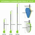 thumbnail image 2 of CCASSO Multi-Purpose Extendable Scrub Brush for Bathroom with 3 Sponge Pads & 1 Bristle Head, 1 Set, 2 of 8